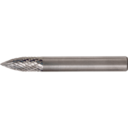 CLEVELAND Solid Carbide Burrs - Tree Shape Pointed End, SG-1, 1/4" Dia., 1/4" Shank, 5/8" Depth of Cut Nia-Chem Ltd.
