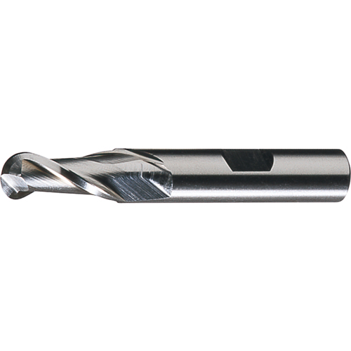 Centre Cutting Ball Nose Single End Finishers, 1/2" Dia., 2 Flutes, Cobalt Nia-Chem Ltd.