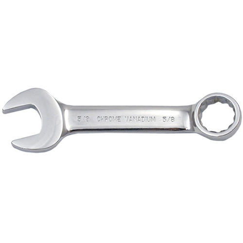 Cl&eacute; mixte courte enti&egrave;rement polie, 12 pans, 3/8", Fini Chrome Nia-Chem Ltd.