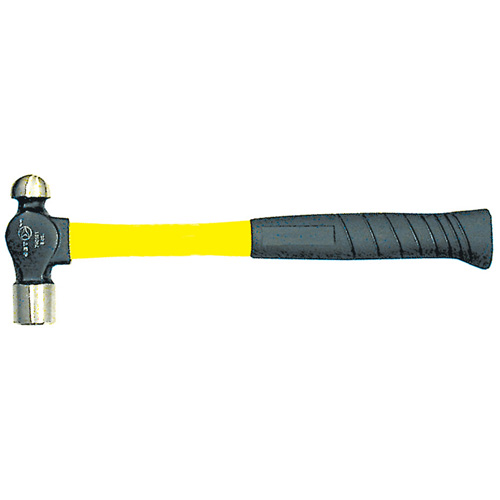Heavy-Duty Fibreglass Handle Ball Pein Hammer, 8 oz. Head Weight, Plain Face, Cushion Handle Nia-Chem Ltd.