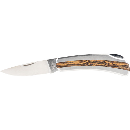 Pocket Knife with Drop Point Blade, 2-1/4" Blade, Stainless Steel Blade, Stainless Steel Handle Nia-Chem Ltd.