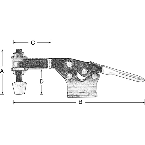 Brides de fixation horizontale, Force de serrage 200 lb, Horizontal Nia-Chem Ltd.