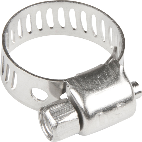Hose Clamps - Stainless Steel Band & Screw, Min Dia. 1/5", Max Dia. 5/8" Nia-Chem Ltd.