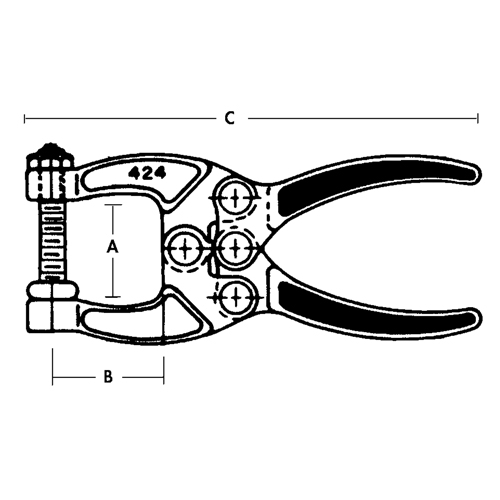 Plier Hold-Down Clamps - 424 Series Nia-Chem Ltd.