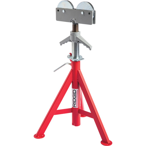 Roller Head Low Pipe Stand #RJ-98, 59-104 cm Height Adjustment, 12" Max. Pipe Capacity, 1000 lbs. Max. Weight Capacity Nia-Chem Ltd.