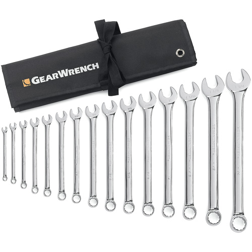Jeu de cl&eacute;s longues &agrave; coupe &agrave; 12 pans avec pochette &agrave; outils roulable, Combinaison, 15 morceaux, Imp&eacute;rial Nia-Chem Ltd.