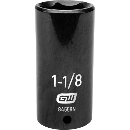 SAE Socket, Impact, 1-1/8", 1/2" Drive, 6 Points, Deep Nia-Chem Ltd.
