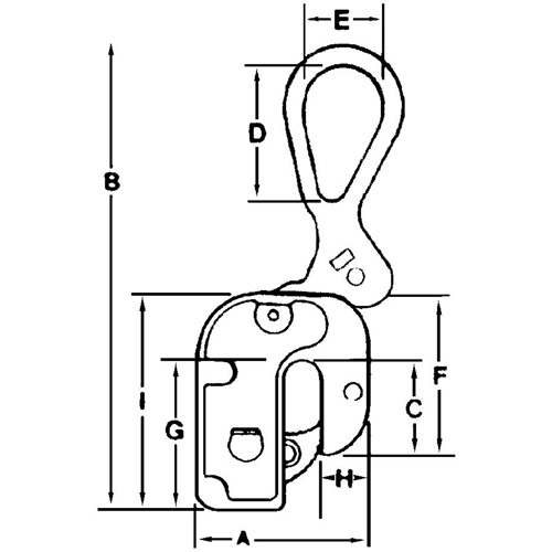 GX Structural Short Leg Plate Clamp, 2000 lbs. (1 tons), 1/16" - 3/4" Jaw Opening Nia-Chem Ltd.