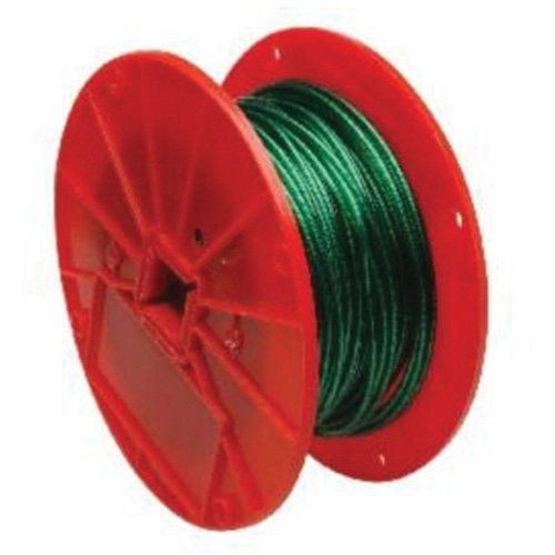 C&acirc;ble m&eacute;tallique, 250' (76,2 m) x 1/16", 28 lb (0,014 tonne), Rev&ecirc;tement de vinyle Nia-Chem Ltd.