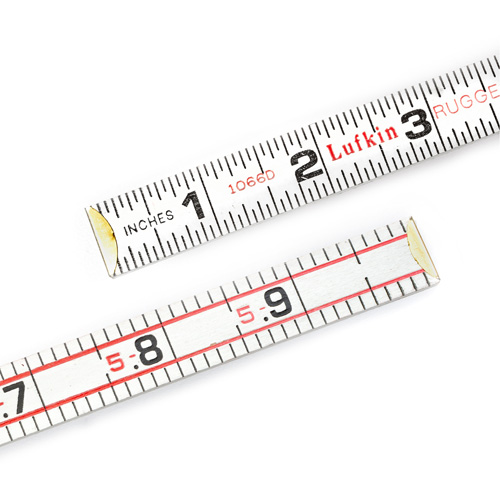 Folding Wood Rule, 6' L, Wood, 1/6" Graduations Nia-Chem Ltd.