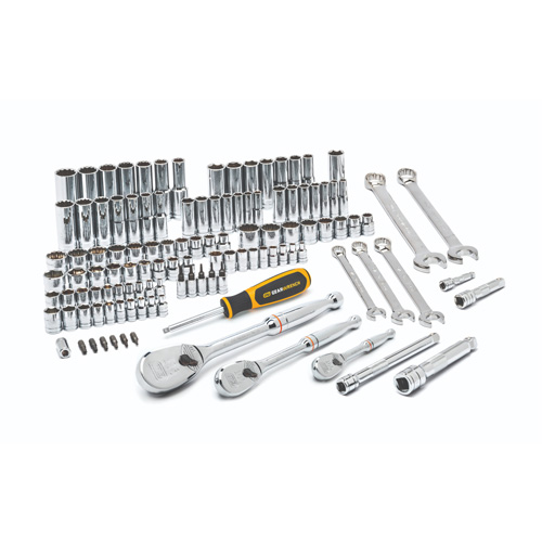 1/4", 3/8" & 1/2" Drive 6 & 12 Point Standard & Deep SAE/Metric Mechanics Tool Set Nia-Chem Ltd.