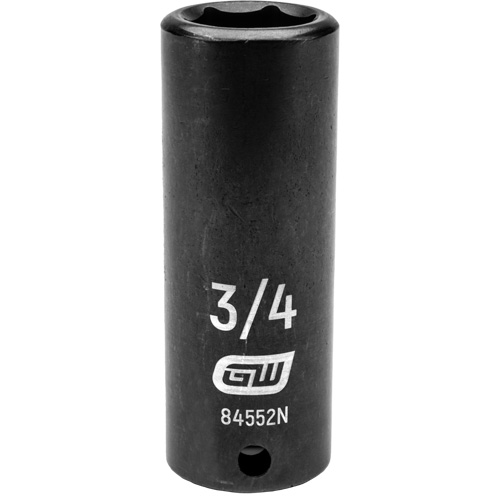 SAE Socket, Impact, 3/4", 1/2" Drive, 6 Points, Deep Nia-Chem Ltd.