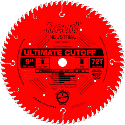 Lames de scie industrielle TCS - finition et coupe en travers, 9", 72 dents, Pour Bois Nia-Chem Ltd.