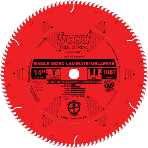 TCS Industrial Saw Blade - Chipboard, 14", 108 Teeth, Laminate Use Nia-Chem Ltd.