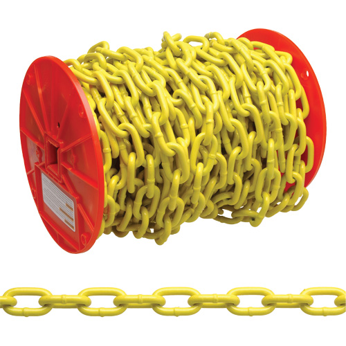 Chaîne ronde &eacute;prouv&eacute;e, Acier &agrave; faible teneur en carbone, 3/16" x 100' (30,4 m) l, Calibre 30, Charge d'utilisation 800 lb (0,4 tonne) Nia-Chem Ltd.