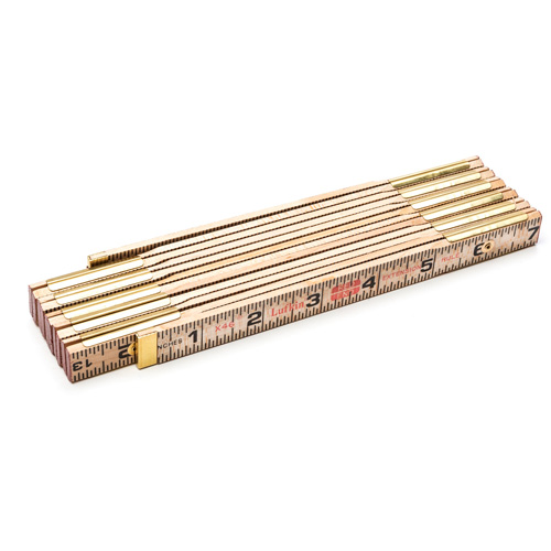 Red End&reg; Rule with Two 6" Slide Rule Extensions, 6' L, Wood, 1/16" Graduations Nia-Chem Ltd.
