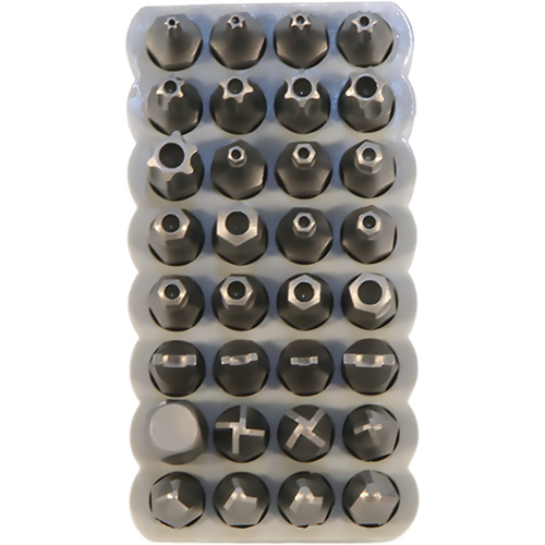 Jeu d'embouts inviolables, 32 Mcx, Hexagonale/&agrave; ergots/Torq-Set/Torx/Triple ailette Nia-Chem Ltd.