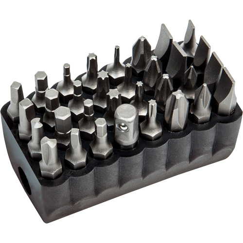 Jeu d'embouts standards, 32 Mcx, Papillon/Hexagonale/Phillips/&agrave; fentes/Carr&eacute;/Torx Nia-Chem Ltd.