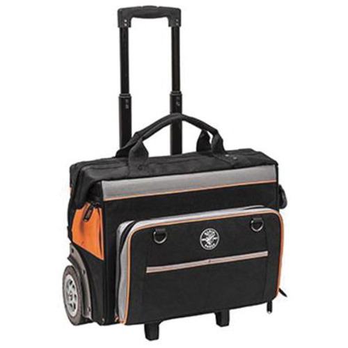 Tradesman Pro Rolling Tool Bag, Ballistic Polyester, 24 Pockets, Black/Orange Nia-Chem Ltd.