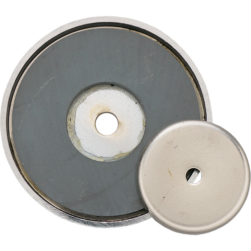 Ceramic Shallow Pot Magnet, 1-3/8" Dia., 12 lbs. Pull Nia-Chem Ltd.