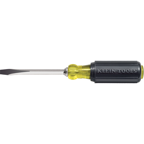 Tournevis industriels fendu &agrave; pointe en losange, 1/4", 8-11/32" lo, Prise Coussin&eacute;e Nia-Chem Ltd.