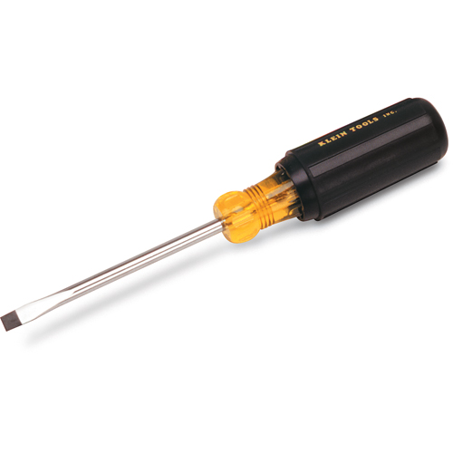 Slot Cabinet Tip Screwdriver, 1/4" Tip, Round, 12-11/32" L, Cushion Grip Handle Nia-Chem Ltd.