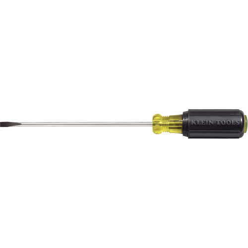 Slot Cabinet Tip Screwdriver, 3/16" Tip, Round, 9-3/4" L, Cushion Grip Handle Nia-Chem Ltd.