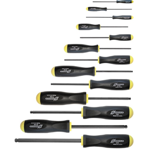 Ball Driver Screwdriver Sets - SAE, 13 Pcs. Nia-Chem Ltd.