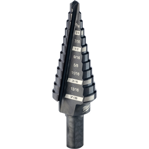 #4 Step Drill Bit, 3/16" - 7/8" , 1/16" Increments, High Speed Steel Nia-Chem Ltd.