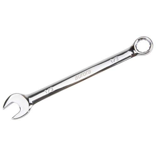 Combination Wrench, 12 Point, 1/2", Chrome Finish Nia-Chem Ltd.