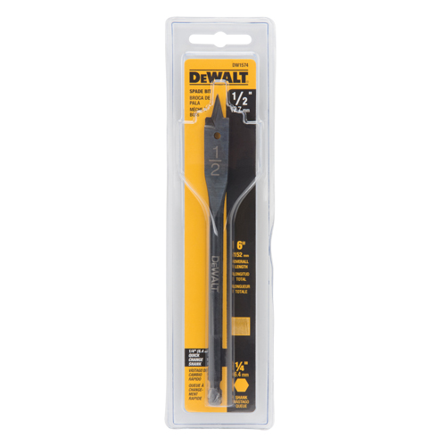 Spade Drill Bit, 1/2" Diameter, 1/2" Shank, 6" Length Nia-Chem Ltd.