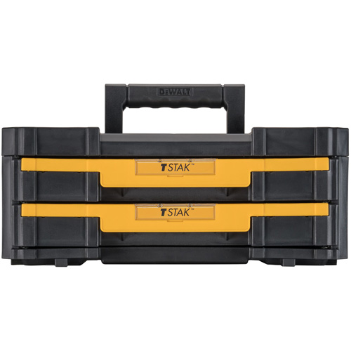 Coffre &agrave; outils avec tiroirs doubles peu profonds TSTAK IV, 16-1/4" x 12-1/4" x 6-3/8", Noir Nia-Chem Ltd.