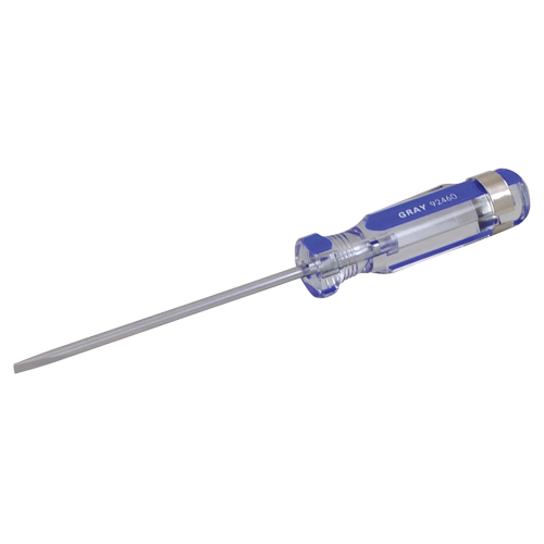 Tournevis &agrave; fente, Tige de 1/8", Ronde, 5-1/2" lo, Prise en Plastique Nia-Chem Ltd.