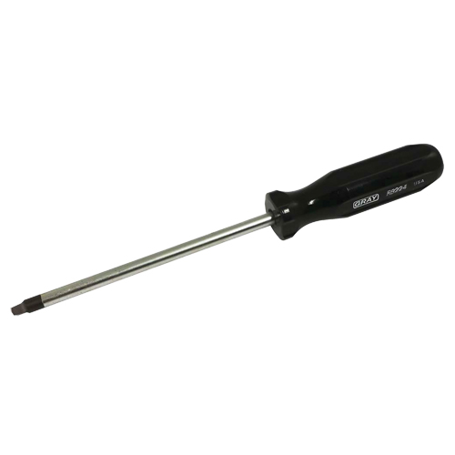 Square Screwdriver, #4 Tip, Round, 9-3/4" L, Plastic Handle Nia-Chem Ltd.