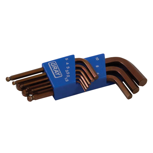 Short Ball End Hex Key Set, 9 Pcs., Metric Nia-Chem Ltd.