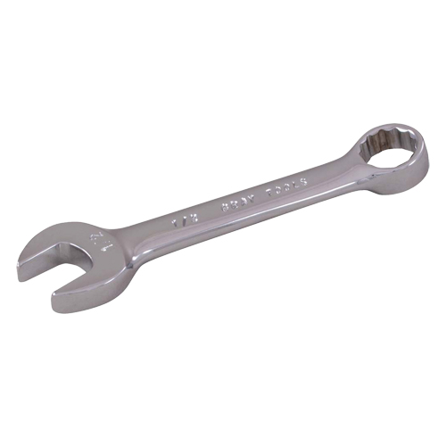 Cl&eacute; mixte courte, 12 pans, 1/4", Fini Chrome Nia-Chem Ltd.