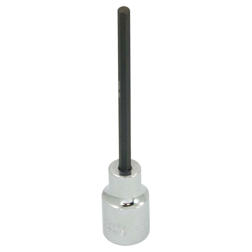 Extra Long Bit Socket, 4 mm x 4" L, 3/8" Drive Nia-Chem Ltd.