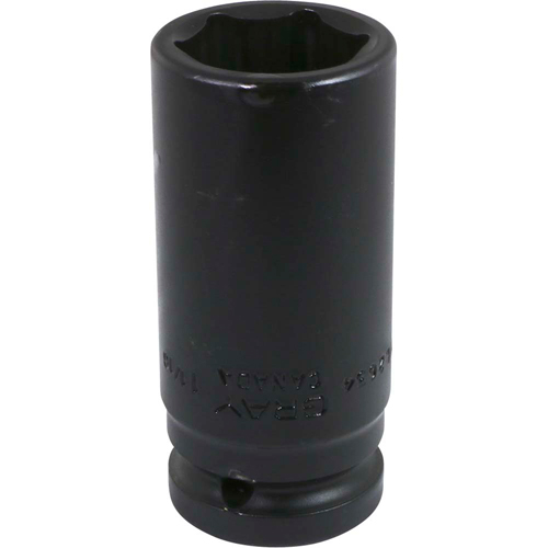 Socket, Impact, 9/16", 3/4" Drive, 6 Points, Deep Nia-Chem Ltd.