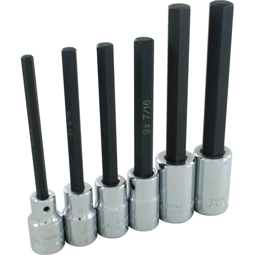 Hex Head Socket Set, Hex, 1/2" Drive, 6 Pcs Nia-Chem Ltd.