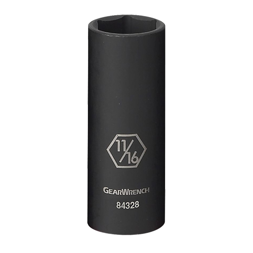 Socket, Impact, 5/16", 3/8" Drive, 6 Points, Deep Nia-Chem Ltd.