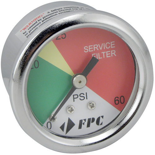 PG1326 Manom&egrave;tre pour filtre de transmission,  2", 0 - 60 psi, Fixation arri&egrave;re, Analogique Nia-Chem Ltd.