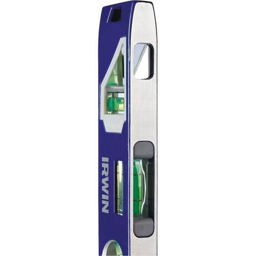 Niveau torpille robuste de s&eacute;rie 250, 9" lo, Aluminium, 4 fioles, Magn&eacute;tique Nia-Chem Ltd.