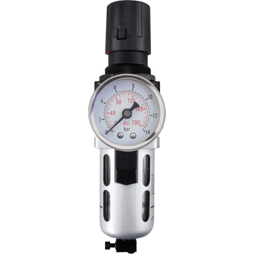 Modular Air Filter/Regulator (Gauge Included), 1/4" NPT, 145 PSI, 0.3 fl. oz. Capacity Nia-Chem Ltd.