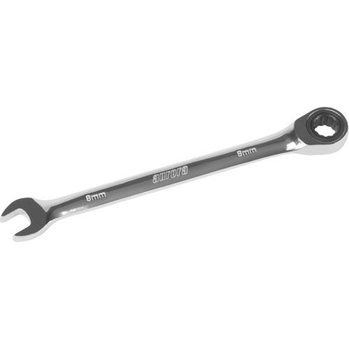 Metric Ratcheting Combination Wrench, 12 Point, 8 mm, Chrome Finish Nia-Chem Ltd.