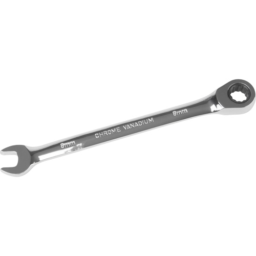 Metric Ratcheting Combination Wrench, 12 Point, 8 mm, Chrome Finish Nia-Chem Ltd.