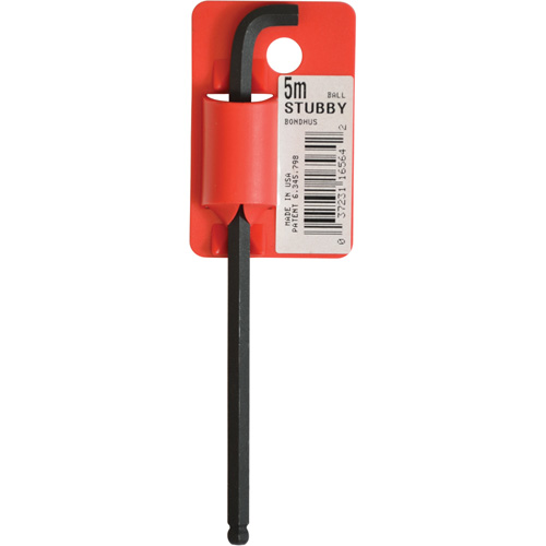 Long-Arm Hex Key Wrench, Ball End, 5 mm x 119 mm L, L Shape Nia-Chem Ltd.