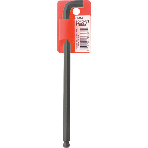 Long-Arm Hex Key Wrench, Ball End, 6 mm x 139 mm L, L Shape Nia-Chem Ltd.