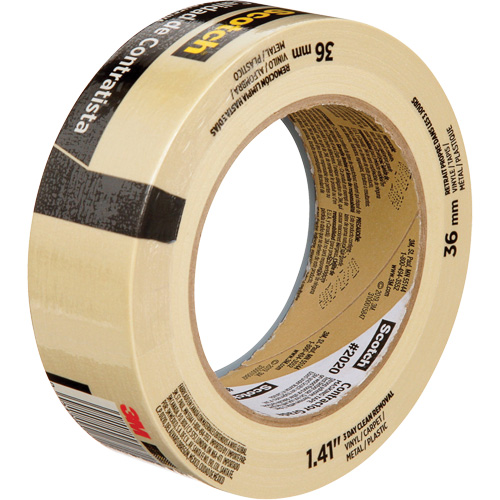 Scotch&reg; Contractor Grade Masking Tape 2020, 36 mm (1-1/2") x 55 m (180'), Beige Nia-Chem Ltd.