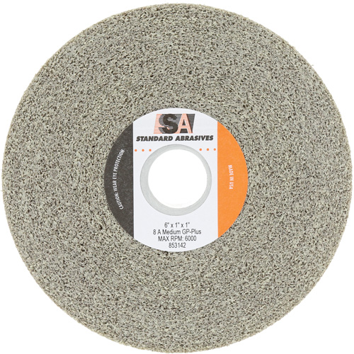 Standard Abrasives General Purpose Plus Wheel, 6" Dia., Medium Grit, Aluminum Oxide Nia-Chem Ltd.