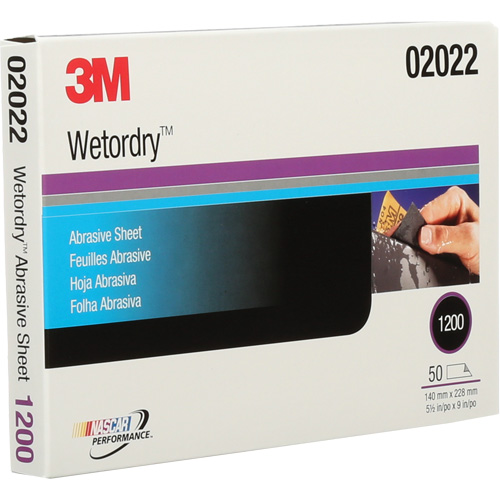Feuille abrasive Wetordry 401Q, 5-1/2" x 9", Grain Fin, Carbure de silicium Nia-Chem Ltd.